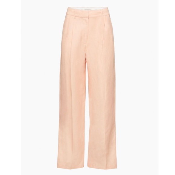 Aritzia Wilfred Effortless Linen Pant - Sz 6, Regular length, Coral Blush - Picture 1 of 6